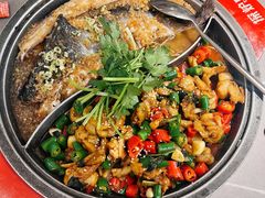 烤鱼拼紫苏牛蛙-探炉·香辣豆花烤鱼(笋岗宝能环球汇店)