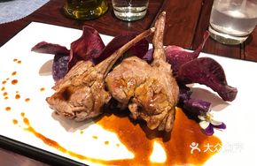Grilled Lamb Ribs with Purple Sweet Potato