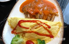 Curry Chicken Cutlet with Egg Fried Rice