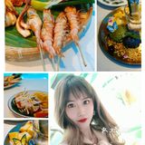 哇偶，蝶豆花上有蝴蝶