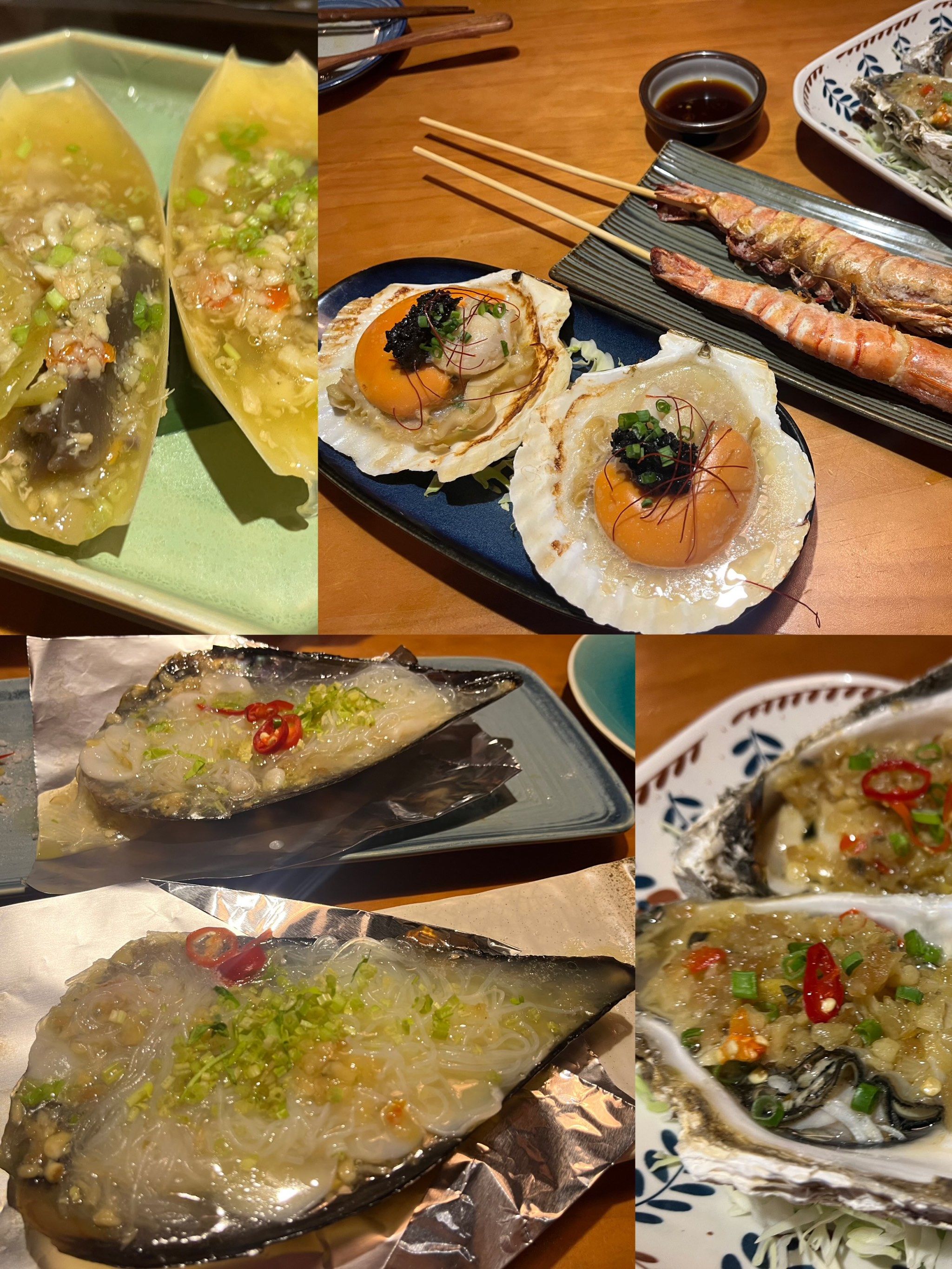 很大颗有点腻
「一帆风顺海鲜盛合」粉丝 素海参 元贝
「霜盐黑