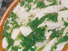 荠菜虾仁嫩豆腐-兰溪小馆(东直门簋街店)
