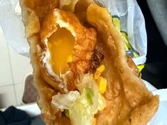 -小红车炸蛋葱油饼
