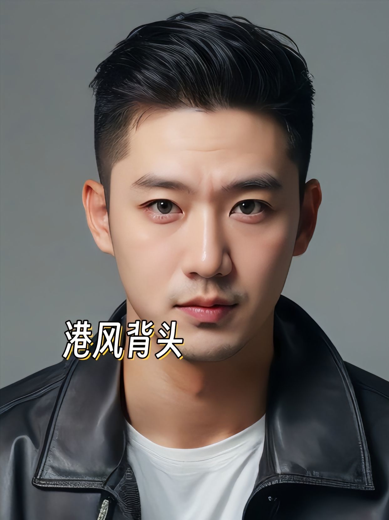 港风背头,适合瓜子脸精神小伙