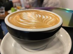 Latte-black rainbow coffee
