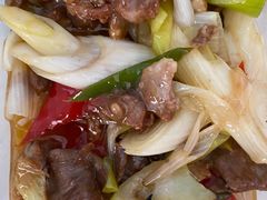 大葱炒羊肉-新疆红柳花餐厅(新洲店)