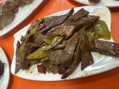 尖椒炒沙肝-晓军麻辣面馆