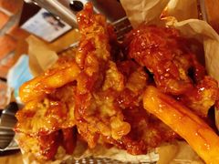 甜辣无骨炸鸡-包装马车·韩国料理·포장마차