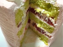 杨梅荔枝斑斓蛋糕-勒甜LO CHO·私人订制低糖代糖纯动物奶油生日蛋糕(新开路店)