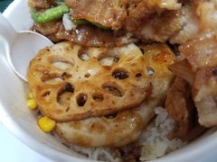 韩式五花肉盖饭-Pelicana百利家炸鸡(江南西名店城店)