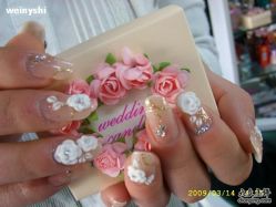 水晶雕花-星美甲