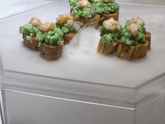 三文鱼配老北京咯吱盒-在前门·烤鸭北京菜(五月花广场店)