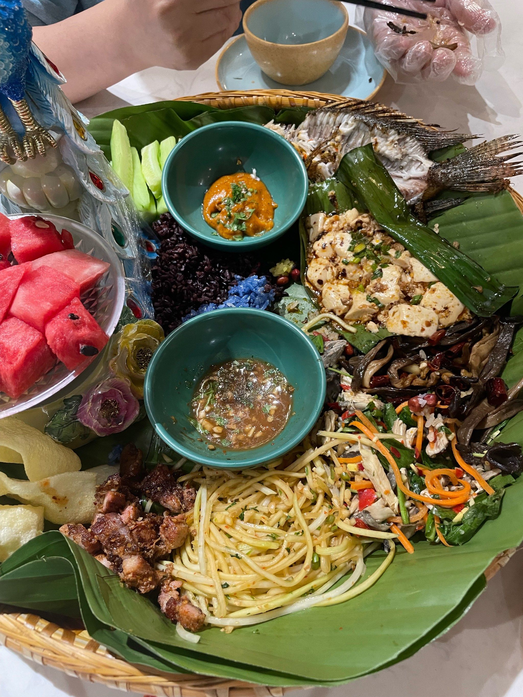野生菌手抓饭.德宏傣味特色菜