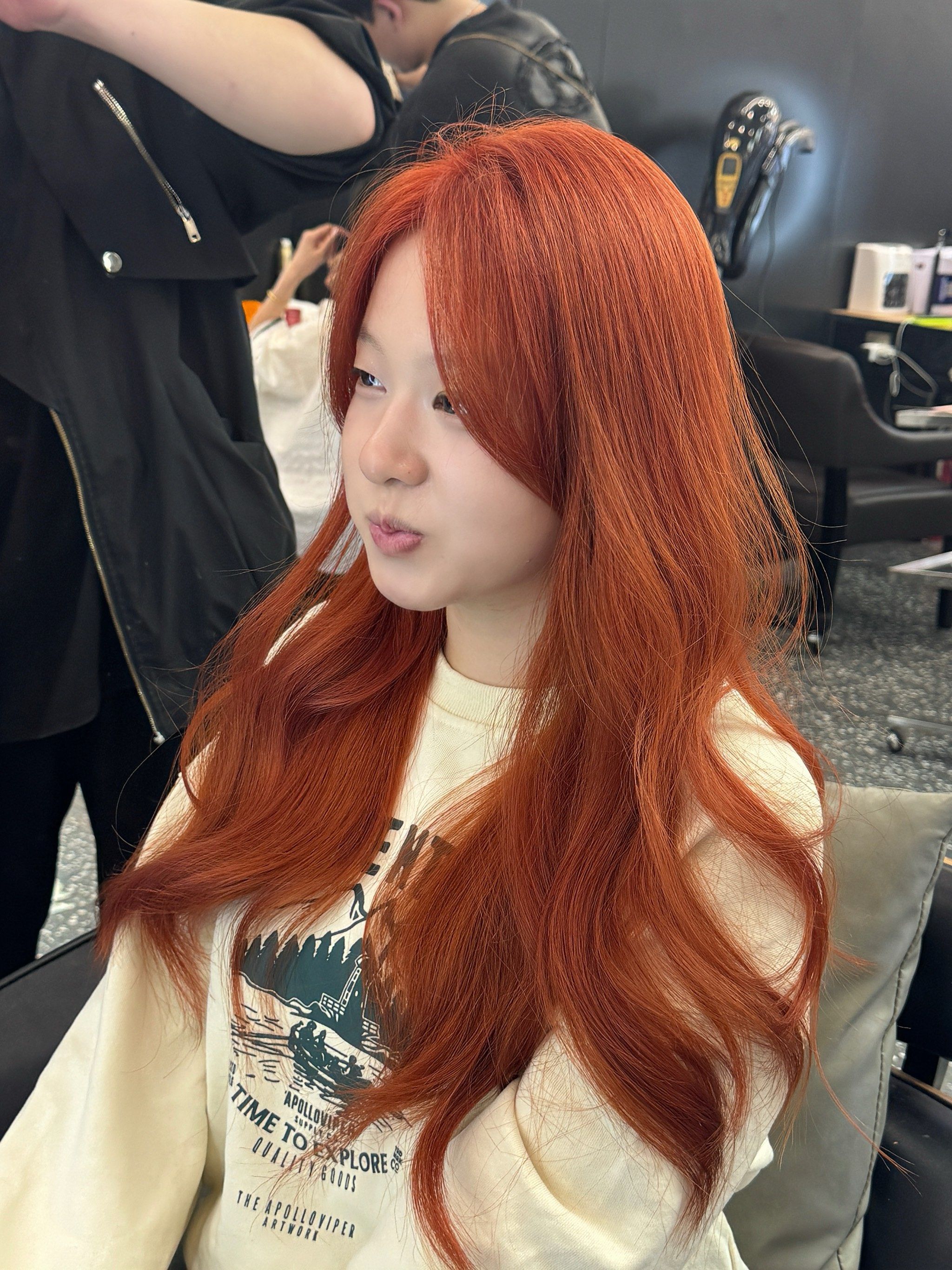 橘色发色超吸睛