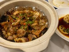 砂锅三文鱼头煲-南山鲜虾面·活鲜小馆·海味大连菜(南山总店)