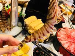 大花竹虾-鲜入围煮花胶鸡海鲜火锅