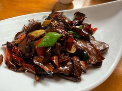 双椒炒见手青-龙姐私房菜(和顺古镇店)