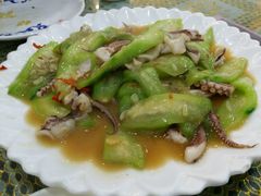 丝瓜炒鱿鱼丝-潮汕铺老店(甜水井店)