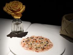 深海红魔虾配秋日酥梨-LESCEDARS Brasserie Bistro香柏树