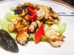 羊肚菌炒大连鲜鲍-北京泰富酒店-柏景轩中餐厅