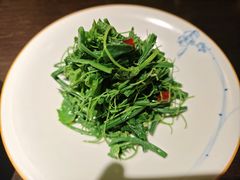 炝拌丝瓜尖-庐灶江南·江南菜·四合院Bistro(东直门雍和宫·原华侨宾馆店)