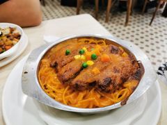 焗鸡扒意面-喜莲咖啡