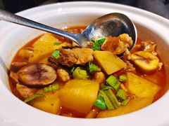 土豆栗子炖牛腩-老头儿油爆虾(星光一期店)