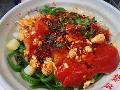 西红柿鸡蛋面-手擀菠菜面(西康路店)