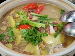 清汤豆米中锅-黔府豆米火锅野菜馆(南马店)