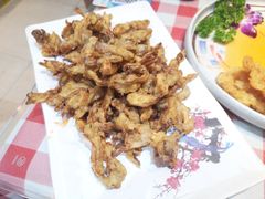 炸平菇-东北哈尔滨酱骨头馆房掌柜铁锅炖