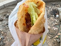 -小红车炸蛋葱油饼