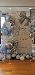 -宝宝百日宴周岁生日派对气球布置策划