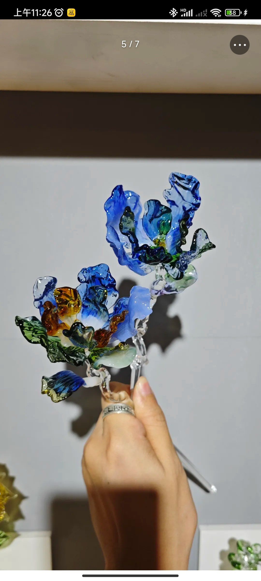 灯工琉璃diy烧玻璃手作花朵