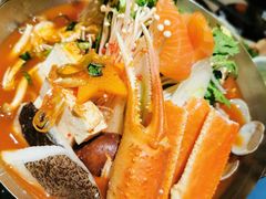 三文鱼寿喜锅-王鼎精致料理铁板烧(世博源店)