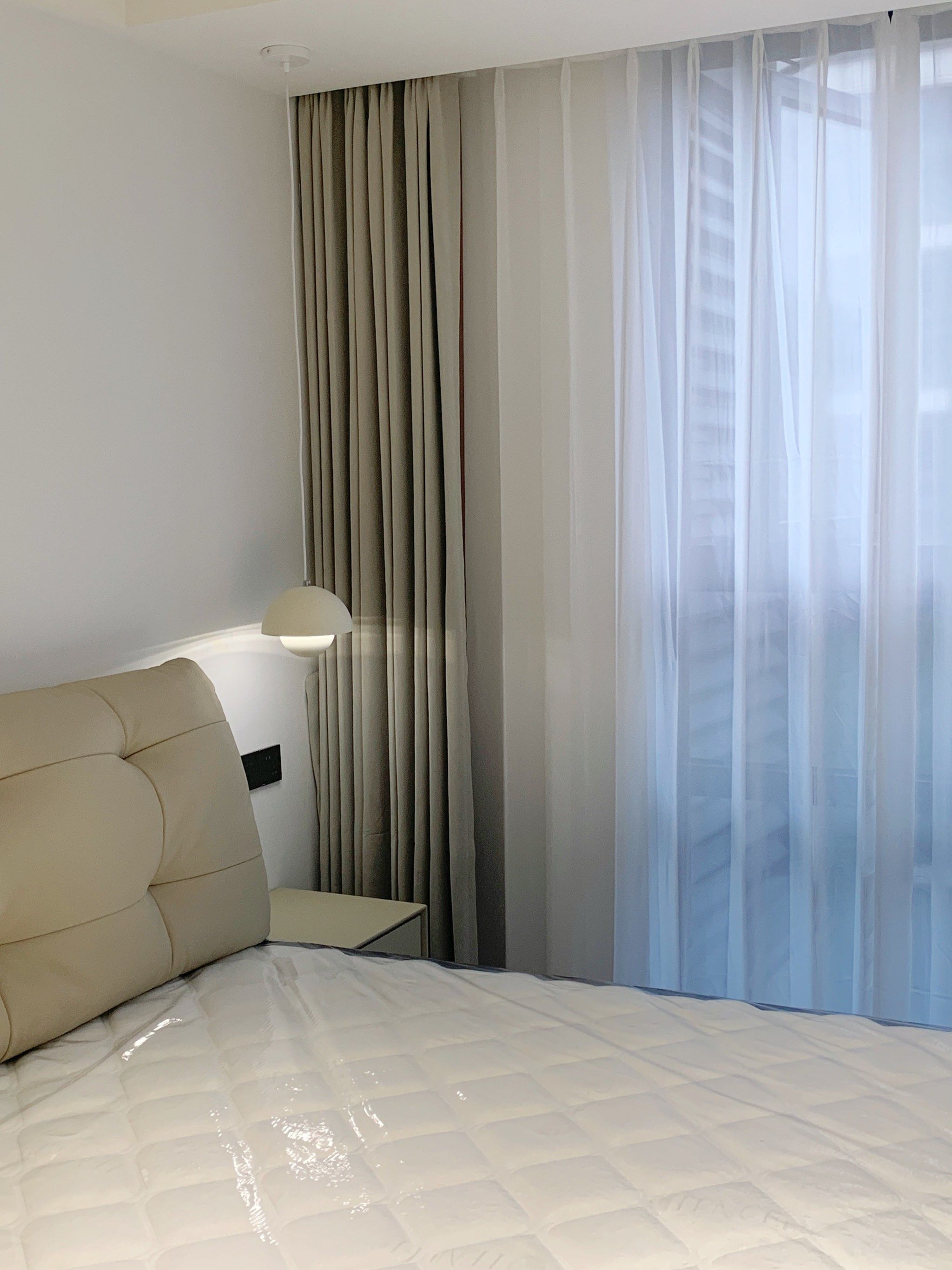 实景拍超奶卧室雪尼尔窗帘