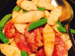 山药炒手工香肠-无锡苏宁银河国际酒店-悦府65中餐厅