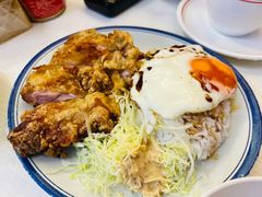 生炸鸡腿蛋饭-食运茶餐厅(文化宫店)