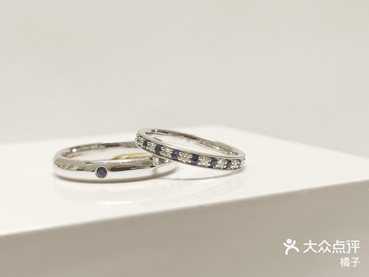 海洋之星绝美巴洛克蓝宝对戒