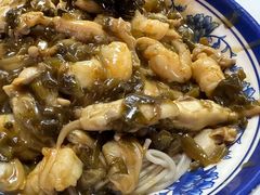 葱油鳝丝蛏子蛤蜊拌面-明呈黄鱼面馆(斜土路店)