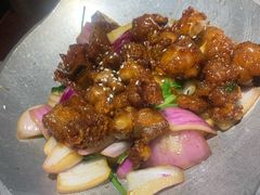 蒜香蜜汁排骨-绿茶餐厅(华联万柳店)