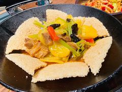 一个锅巴和时蔬-薇酌饮·陕西菜(南门外店)