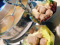 牛骨原汤锅底-左庭右院鲜牛肉火锅(浦江欢乐颂店)