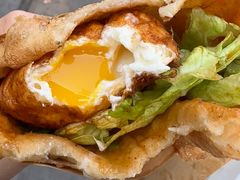 -小红车炸蛋葱油饼