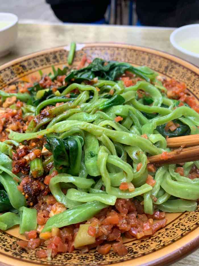 菠菜面(橡树街区店)-"特别好吃的菠菜面,纯手工制作,干净,卫生.