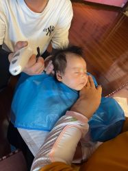 -慧婴轩婴儿理胎发胎毛笔胎毛画手足印(通州店)