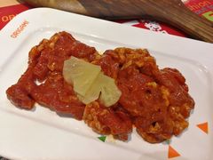 香橙菠萝梅肉半份-千纸鹤嫩汁烤肉(西大直街店)