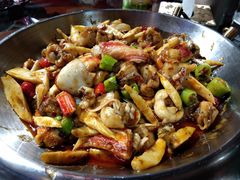 -东来菜馆•手抓海鲜家常菜•海鲜锅贴(鸽子窝店)