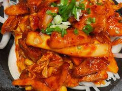 石板辣白菜炒五花肉-七八冷面·延边朝鲜族美食(欢乐谷店)