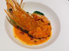 蟹籽灯烤阿根廷大红虾-箱美术馆私房菜(水晶郦城店)