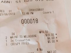 账单-Pinchy's Lobster & Champagne Bar